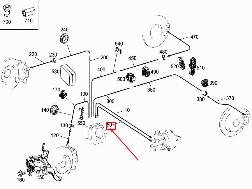 new mercedes-benz a w177 brake line a2474200226 original