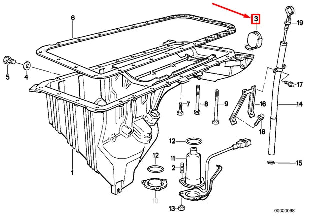NEW BMW 5 E34 OIL PAN COVERING PAN 11131726297 1726297 ORIGINAL