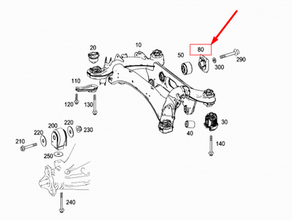 new mercedes-benz c w204 rear axle vibration absorber a2043500572 original