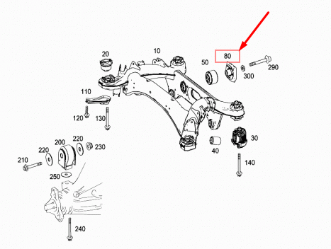 new mercedes-benz c w204 rear axle vibration absorber a2043500572 original