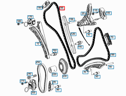 new mercedes-benz slc r172 engine timing drive chain a0009932978 original