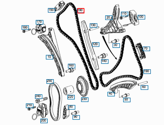 new mercedes-benz slc r172 engine timing drive chain a0009932978 original