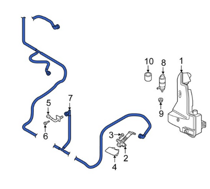 NEW AUDI E-TRON GEN FRONT HEADLIGHT WASHER HOSE 4KE955970 ORIGINAL