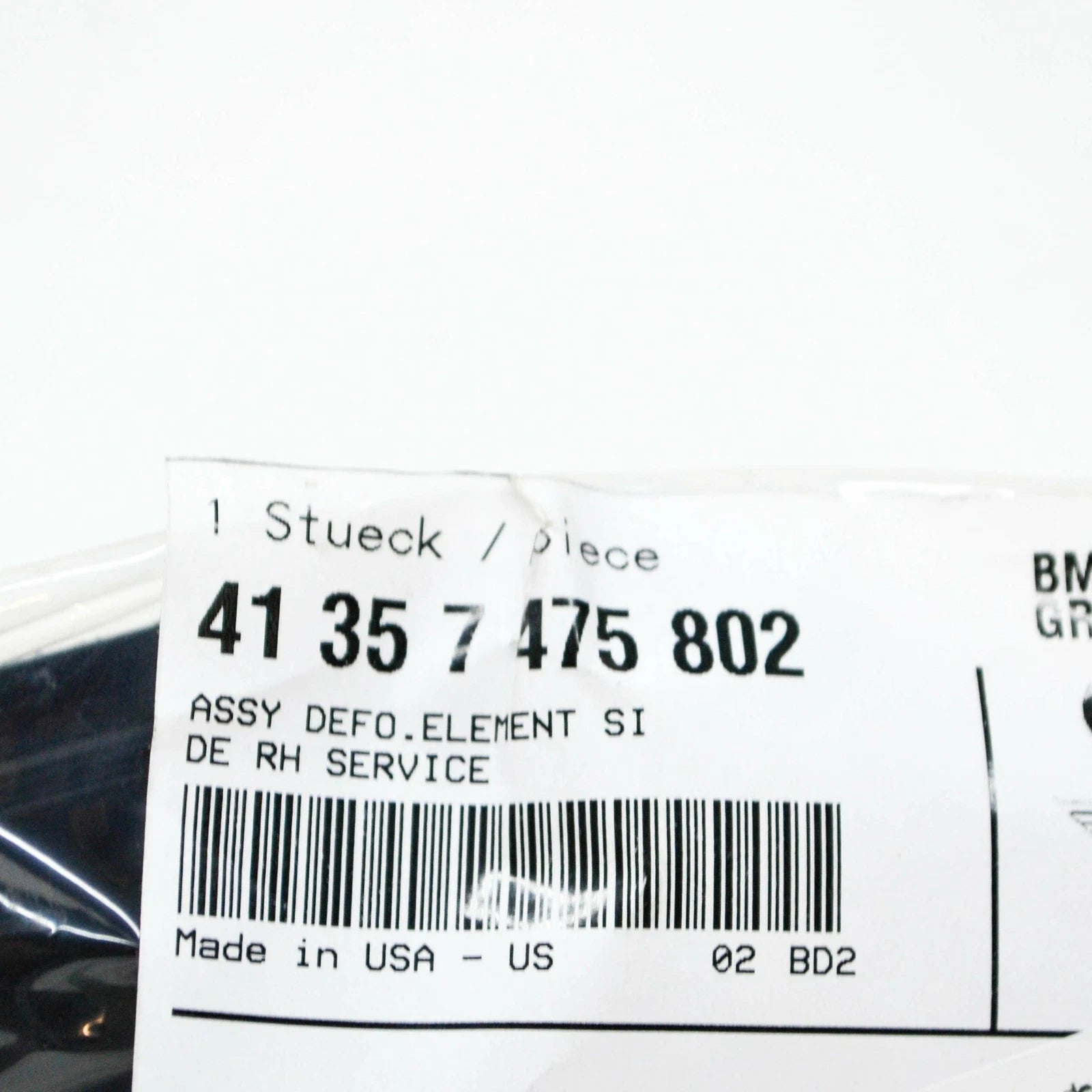 NEW BMW X3 G01 FRONT RIGHT SIDE PANEL BRACKET 41357475802 ORIGINAL