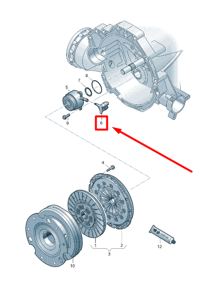 new audi a4 8kh,b8 clutch release bearing breather assembly 8w0721468 original