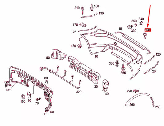 NEW MERCEDES-BENZ SLK R171 REAR BUMPER TOW EYE COVER A17188505239999 ORIGINAL