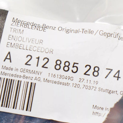 NEW MB E-CLASS W212 FRONT BUMPER RIGHT MOLDING CHROME TRIM A2128852874 ORIGINAL