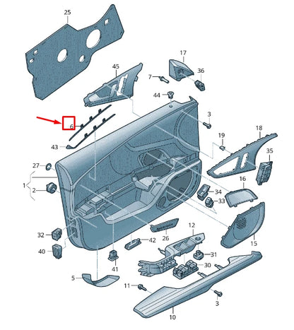 NEW AUDI A7 SPORTBACK 4G FRONT RIGHT DOOR TRIM COVER 4G88633144PK