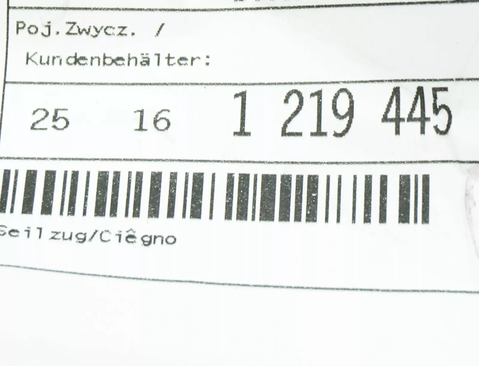 NEW BMW 5 E34 AUTOMATIC SHIFTER CABLE 25161219445 ORIGINAL