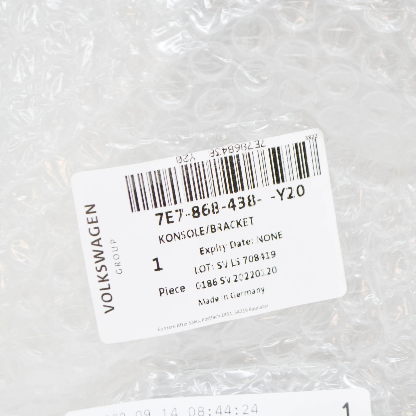 NEW VOLKSWAGEN TRANSPORTER T5 CENTER CONSOLE TRIM 7E7868438Y20 ORIGINAL