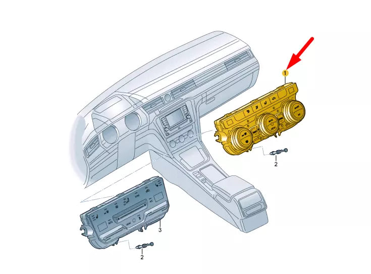NEW VOLKSWAGEN ARTEON A/C DISPLAY AND CONTROL PANEL 5G0907044FHWZU ORIGINAL
