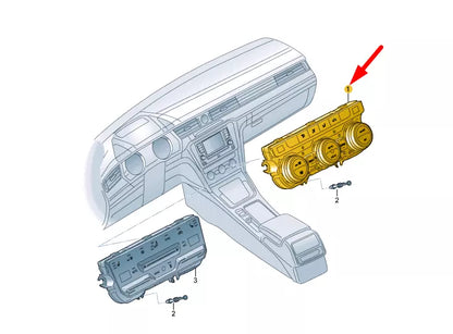 NEW VOLKSWAGEN ARTEON A/C DISPLAY AND CONTROL PANEL 5G0907044FHWZU ORIGINAL