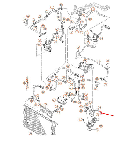 NEW AUDI A6 C7 ENGINE COOLING SYSTEM INTERMEDIATE FLANGE 059121506H