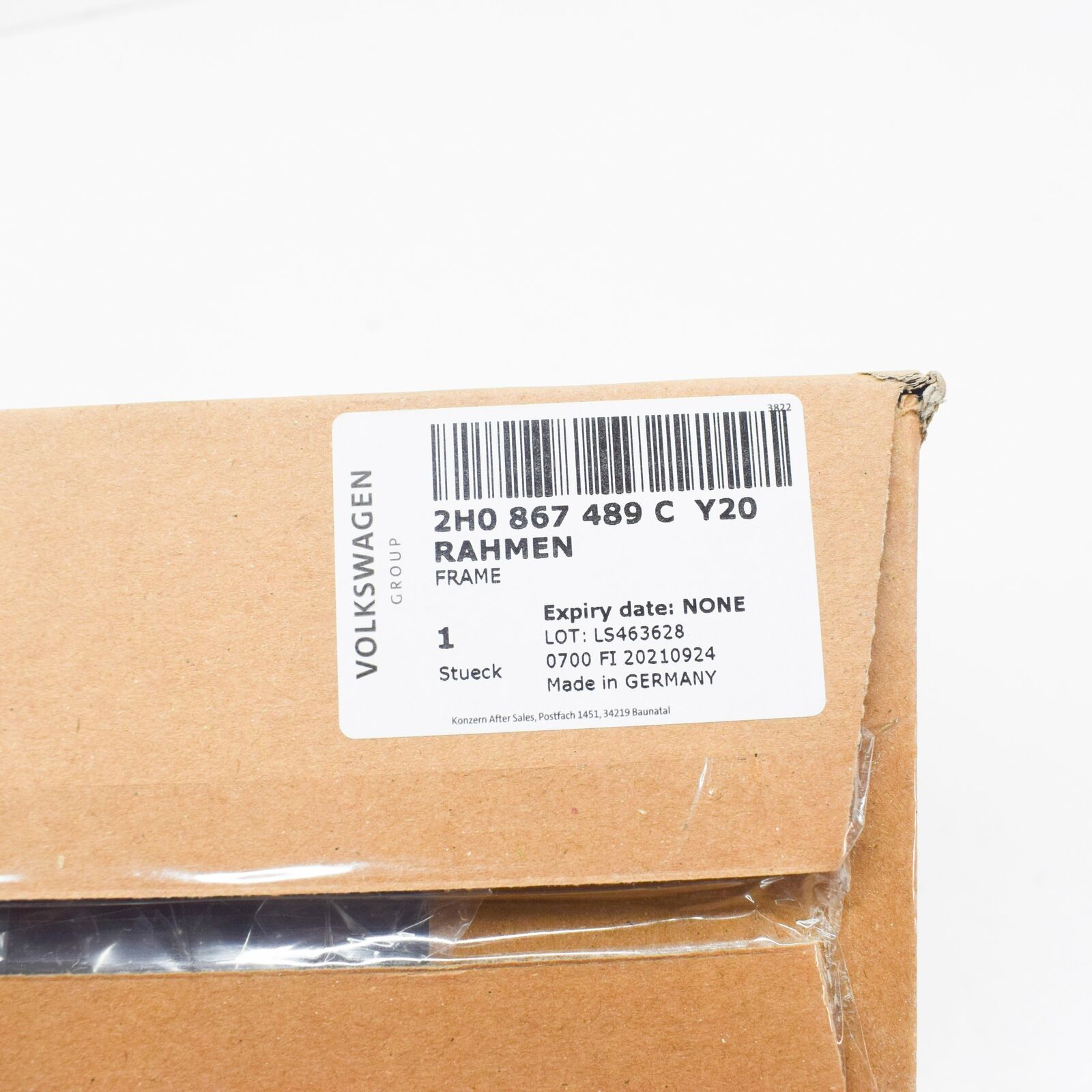 NEW VOLKSWAGEN AMAROK ROOF CONSOLE FRAME 2H0867489CY20 ORIGINAL