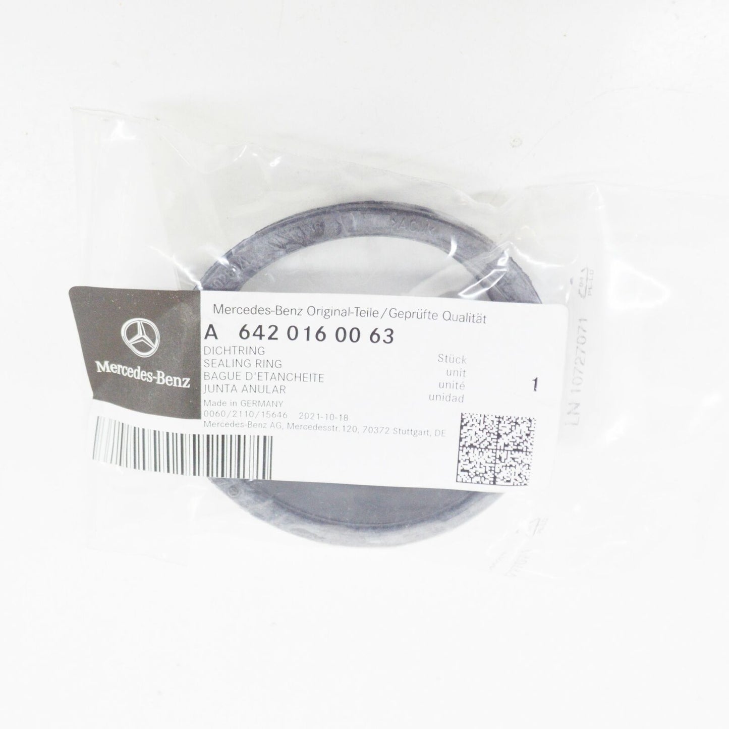 NEW MERCEDES-BENZ E W212 ENGINE COVER SEALING RING A6420160063 ORIGINAL