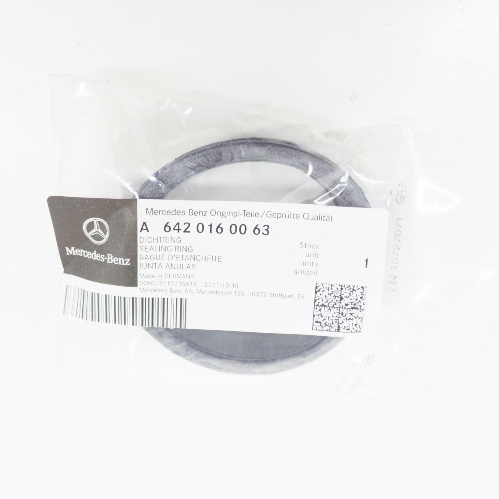 NEW MERCEDES-BENZ E W212 ENGINE COVER SEALING RING A6420160063 ORIGINAL