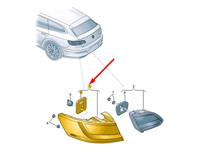 NEW VW ARTEON 3H7 REAR LEFT OUTER LED TAILLIGHT 3G7945207 ORIGINAL