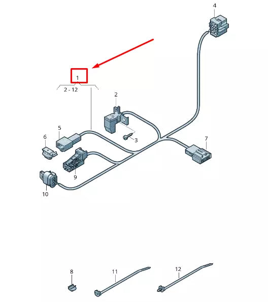 NEW AUDI A8 4N LEFT SEAT BELT WARNING SYSTEM WIRING HARNESS 4N0971365