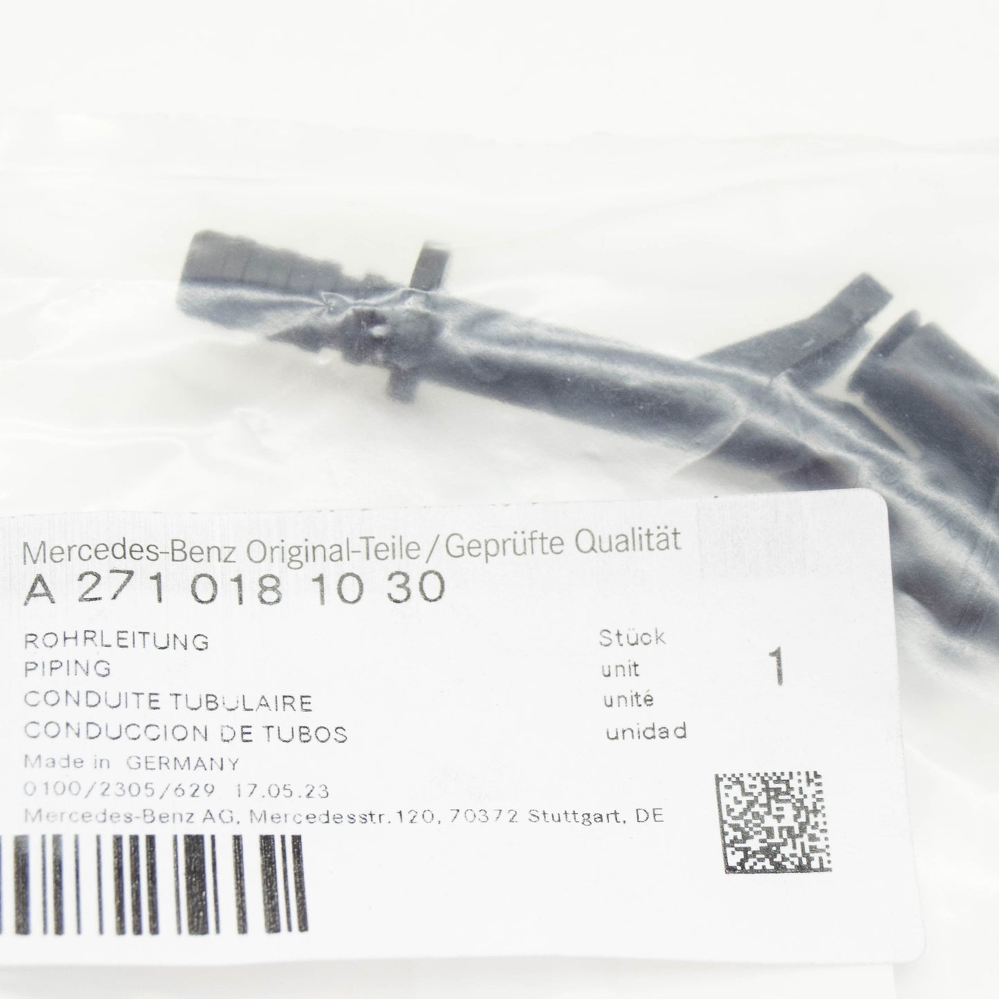 NEW MERCEDES-BENZ C W204 OIL DRAINPIPE LINE A2710181030 ORIGINAL