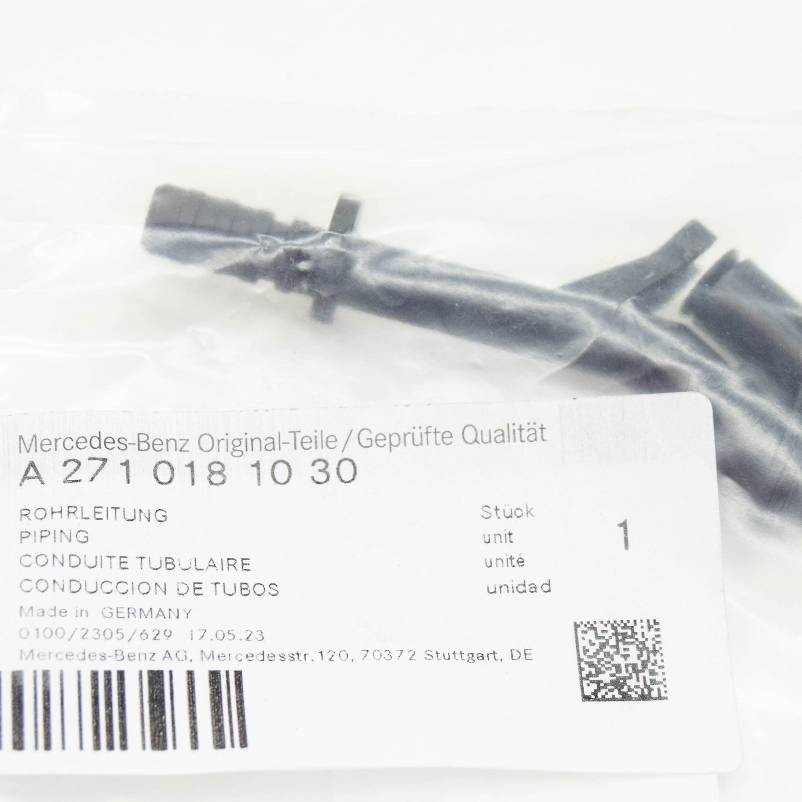 NEW MERCEDES-BENZ C W204 OIL DRAINPIPE LINE A2710181030 ORIGINAL