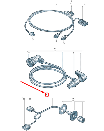 new vw crafter 2f mk1 trailer adapter cable loom harness 2e0971106n original