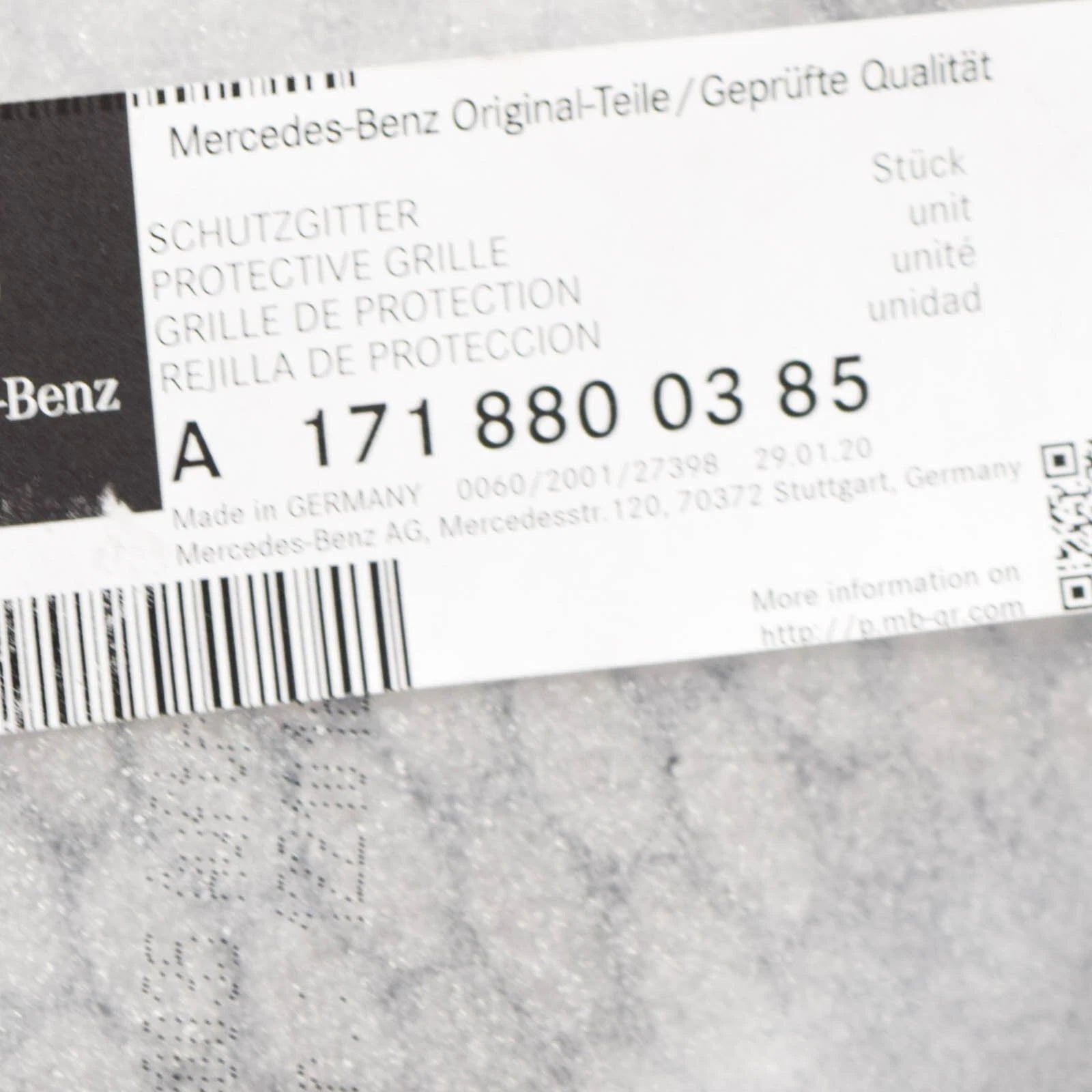 NEW MB SLK R171 ENGINE HOOD LEFT PROTECTIVE GRILLE A1718800385 ORIGINAL