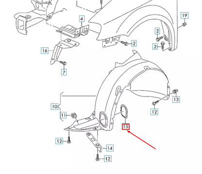 NEW VW CRAFTER MK2 SZ FRONT WHEEL HOUSING LINER COVER TRIM 7E0809967 ORIGINAL