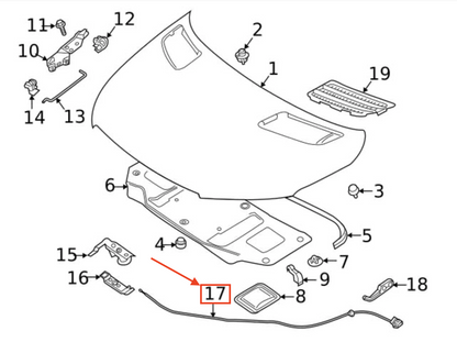 NEW MERCEDES-BENZ SPRINTER 907 ENGINE HOOD RELEASE CABLE A9078800100 ORIGINAL
