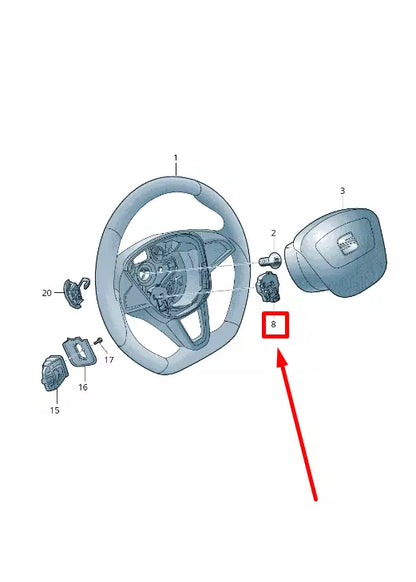 NEW VW AMAROK 2H STEERING WHEEL CONTROL UNIT 5K0959542B ORIGINAL