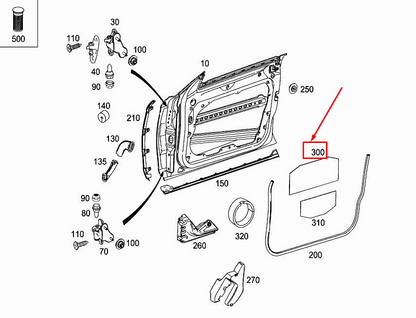 new mercedes-benz cls c218 front door insulation a2187270190 original