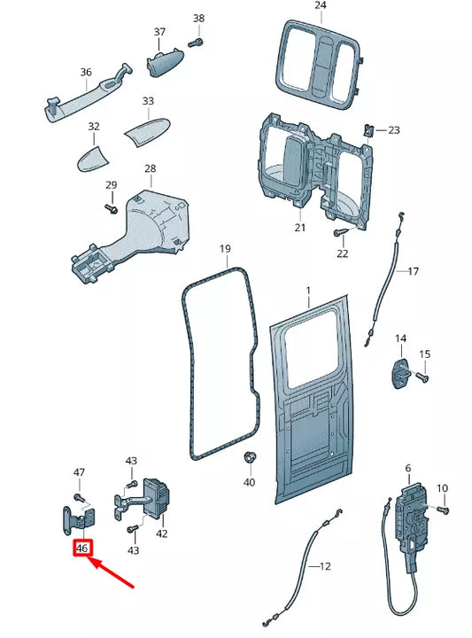NEW VOLKSWAGEN CRAFTER 2F MK1 FRONT LEFT DOOR HINGE 2E3841511A