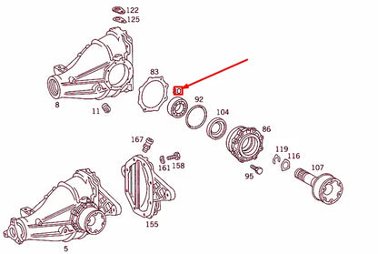 NEW MERCEDES-BENZ E W124 REAR TAPERED ROLLER BEARING A0009801902 ORIGINAL