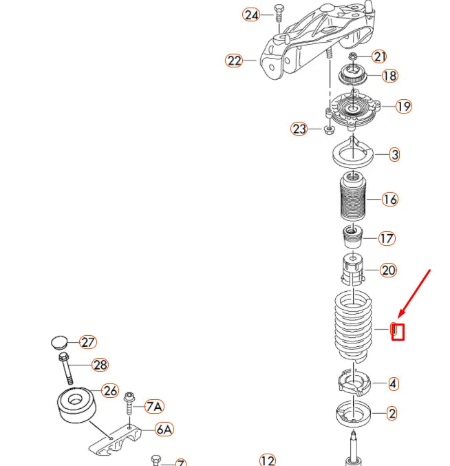 NEW AUDI Q7 4L FRONT COIL SPRING 7L8411105AP ORIGINAL
