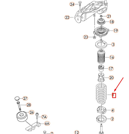 NEW AUDI Q7 4L FRONT COIL SPRING 7L8411105AP ORIGINAL