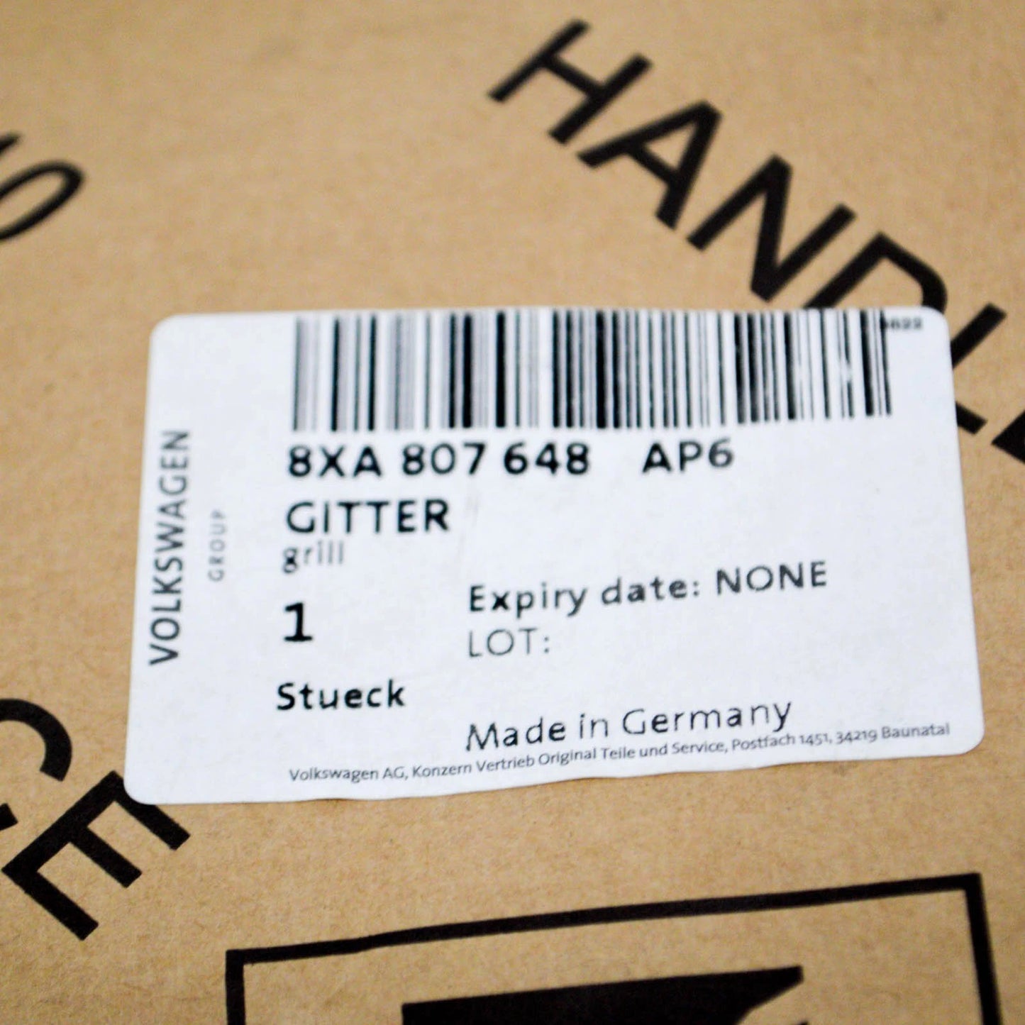 NEW AUDI A1 8X S1 FRONT BUMPER RIGHT GRILLE 8XA807648AP6 ORIGINAL