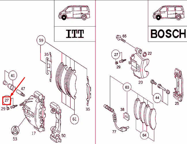 NEW MERCEDES-BENZ VITO W638 FRONT WHEEL BRAKE BLEEDER VALVE A0004205155 ORIGINAL