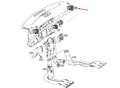 NEW MERCEDES-BENZ A W177 DASHBOARD RIGHT AIR VENT LHD A17783075009051 ORIGINAL