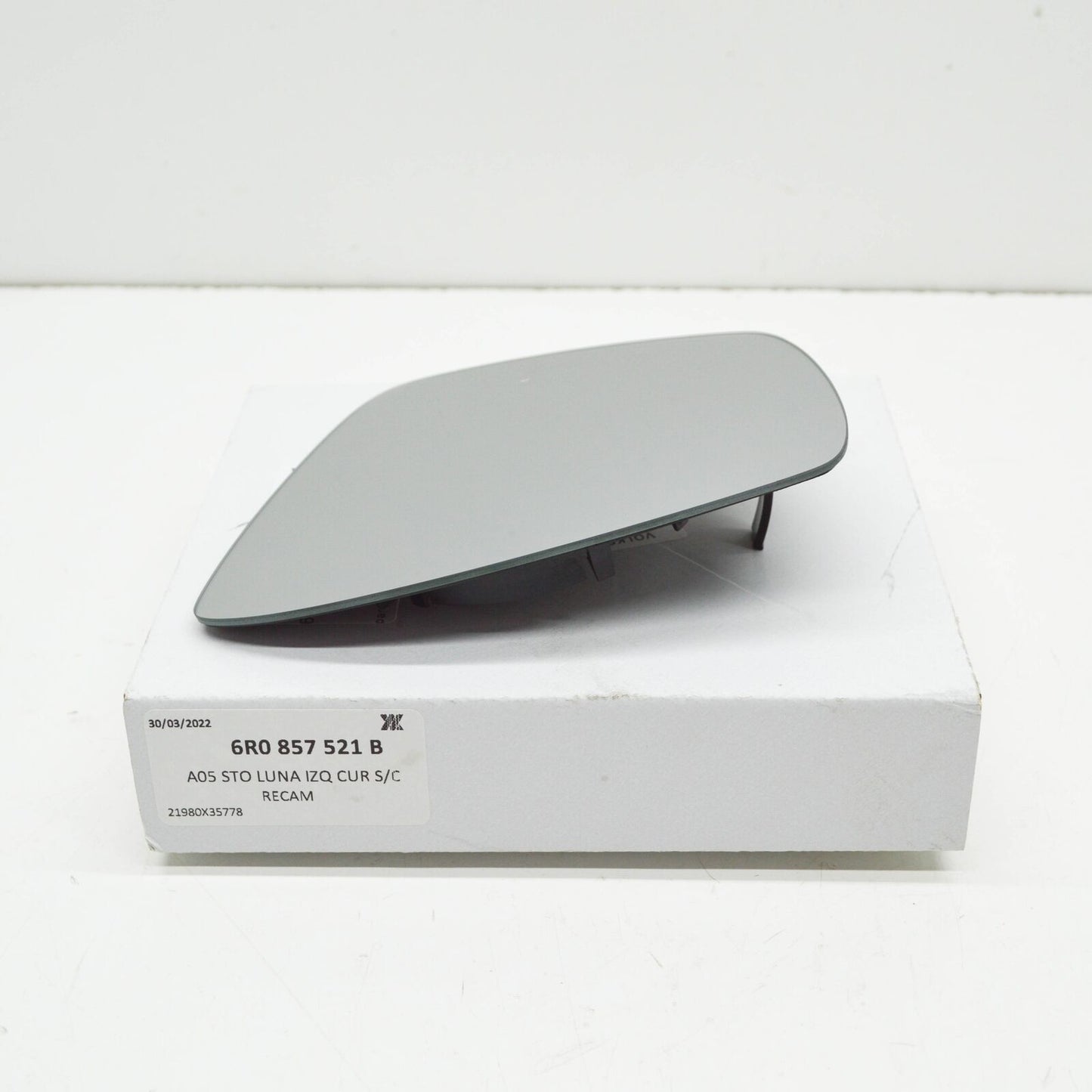 NEW VW UP 12 FRONT LEFT DOOR MIRROR GLASS RHD 6R0857521B ORIGINAL