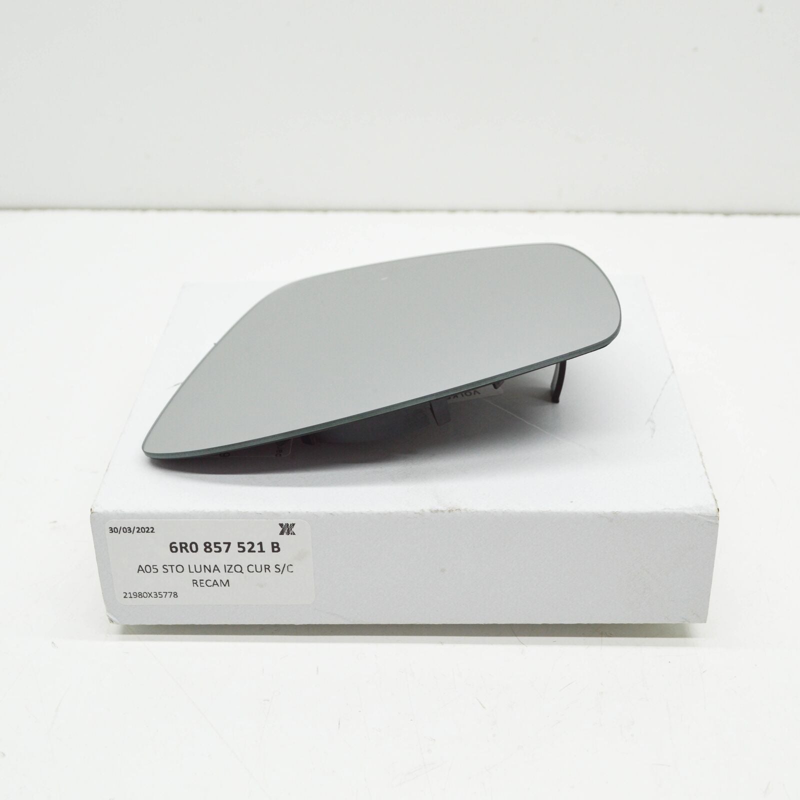 NEW VW UP 12 FRONT LEFT DOOR MIRROR GLASS RHD 6R0857521B ORIGINAL