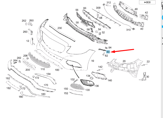NEW MERCEDES-BENZ C W205 FRONT LEFT BUMPER BRACKET A2058854600 ORIGINAL