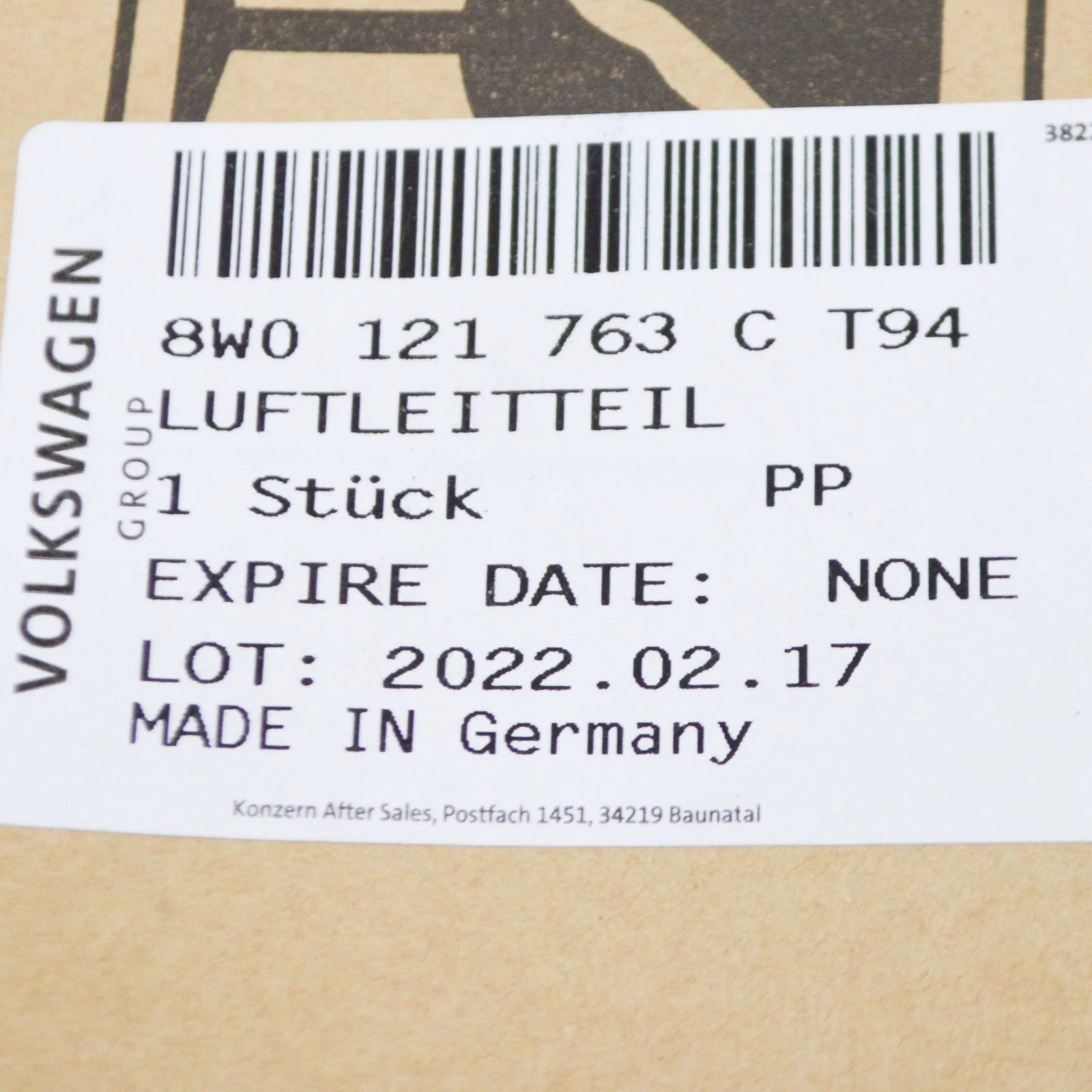 NEW AUDI RS4 B9 AVANT QUATTRO FRONT BUMPER LEFT AIR GUIDE 8W0121763CT94