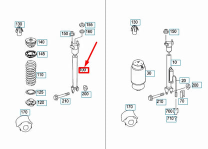 NEW MERCEDES-BENZ ML W164 AMG REAR SHOCK ABSORBER A1643202931 ORIGINAL