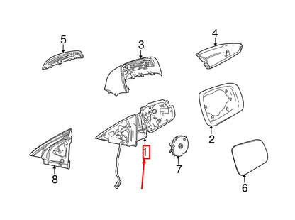 NEW MERCEDES-BENZ C W204 FRONT LEFT SIDE WING MIRROR A2048100376 ORIGINAL