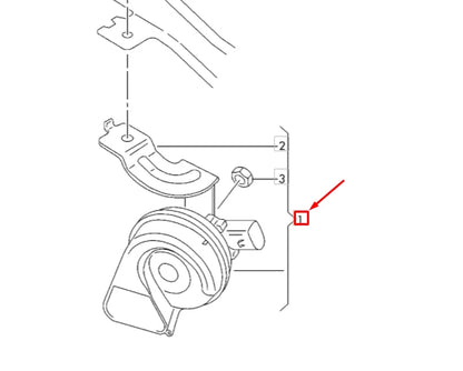 NEW AUDI TT FV 8S MK3 LEFT SIDE HIGH TONE SIGNAL HORN 8S0951209 ORIGINAL