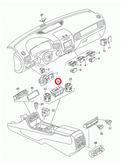 NEW VOLKSWAGEN TOUAREG 7P MULTIPLE LEVEL SWITCH 7P6927127A ORIGINAL