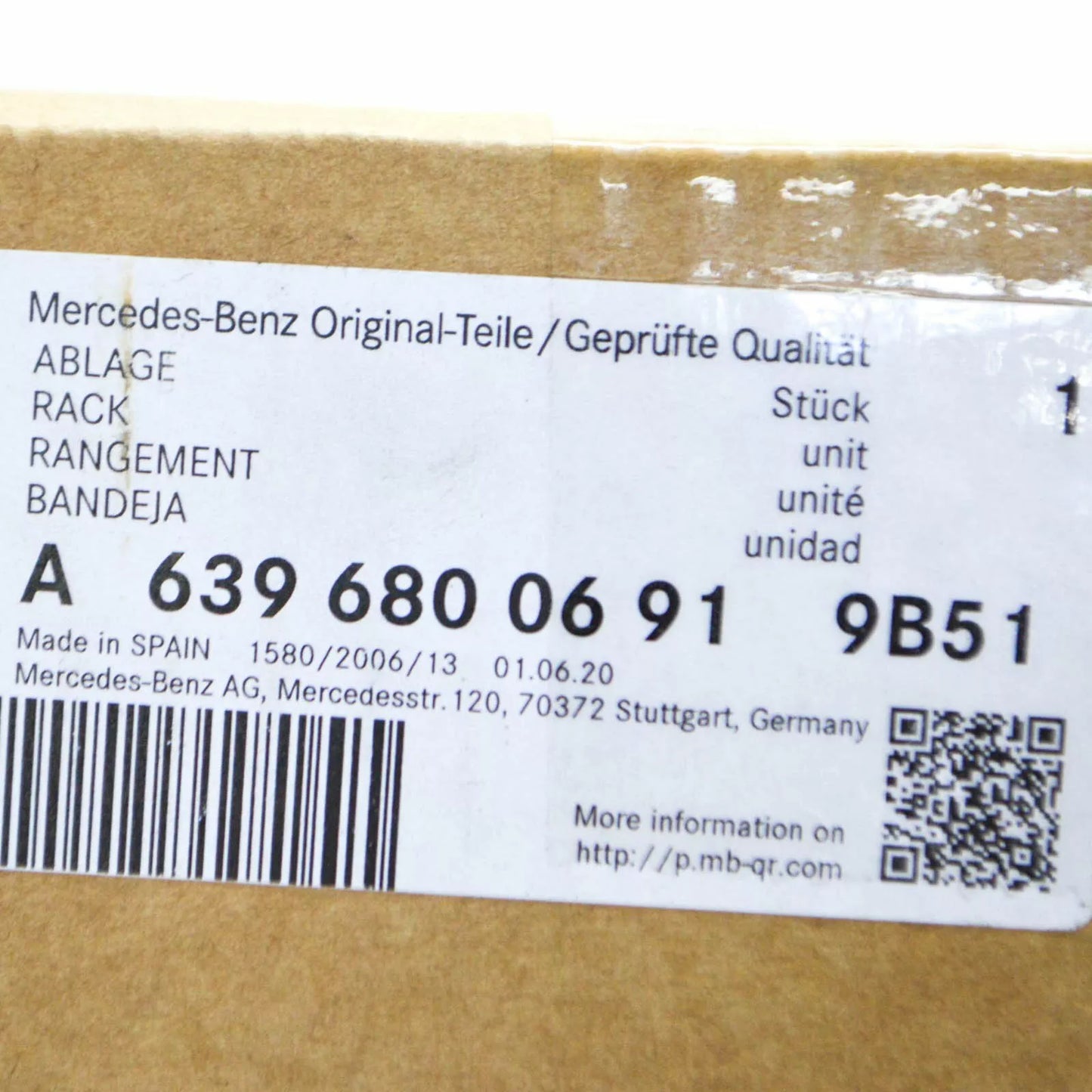 NEW MERCEDES-BENZ VITO W639 TOP DASH CENTRE TRAY A63968006919B51