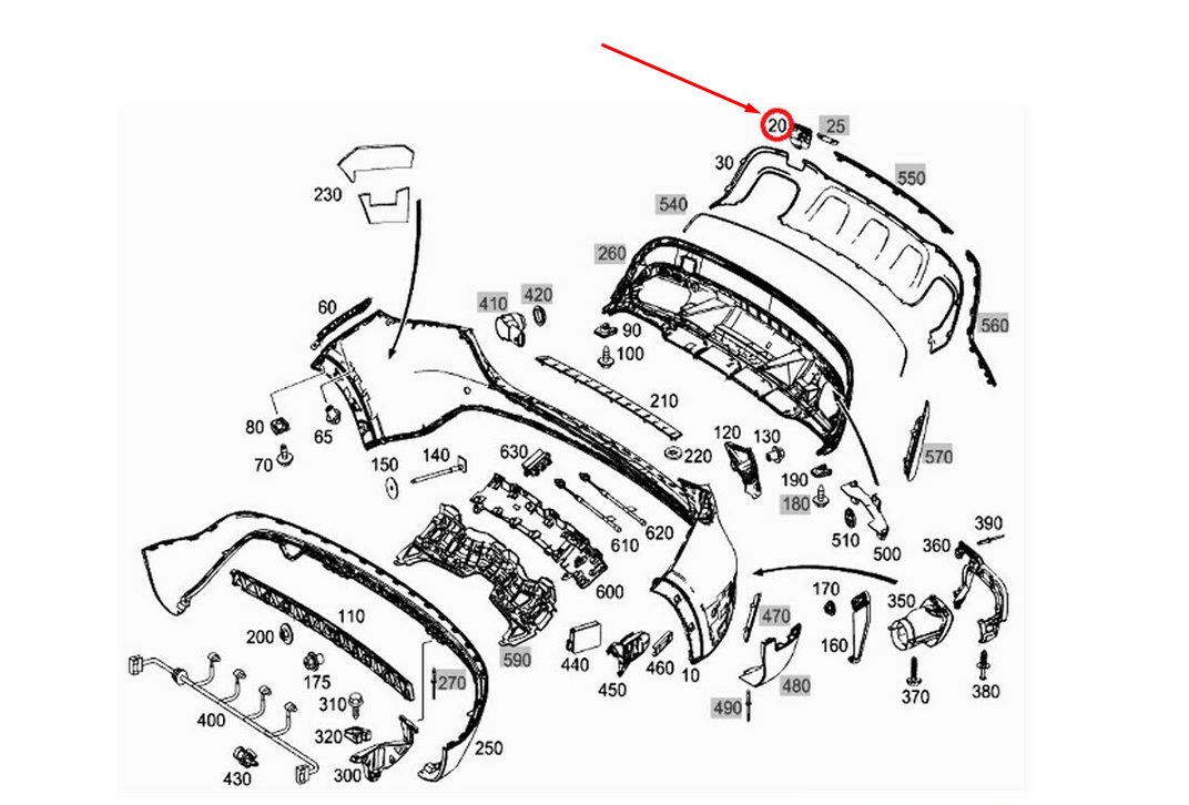 NEW MERCEDES-BENZ GLA X156 REAR BUMPER TOWING HOOK EYE COVER A1568851700