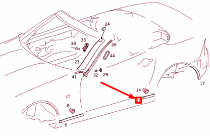 NEW MERCEDES-BENZ SLK R170 REAR LEFT FENDER LEDGE A1706901562 ORIGINAL
