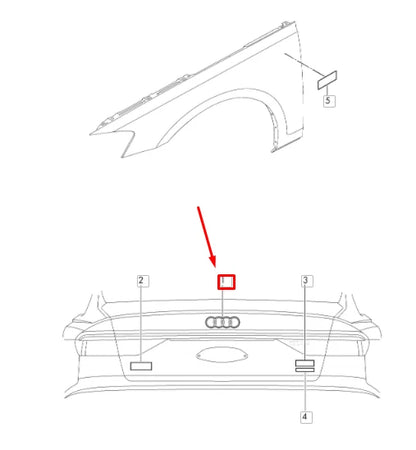 NEW AUDI Q3 F3 REAR EMBLEM BADGE 8X0853742BT94