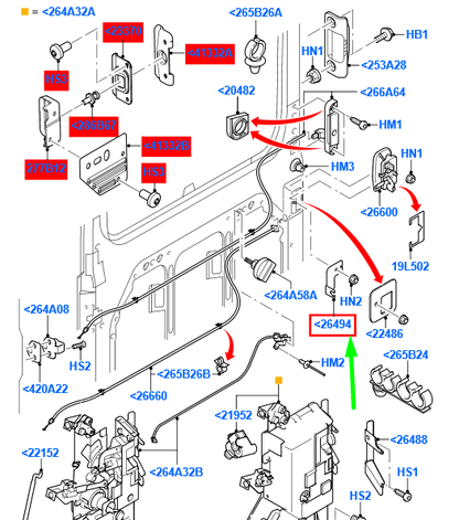 new ford transit mk3 sliding door right bracket 1496601 yc15-v26494-ac original